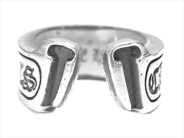 CHROME HEARTS クロムハーツ（原本無） SCROLL LABEL RING LG スクロール ラベル ラージ リング シルバー 7号程度【中古】
