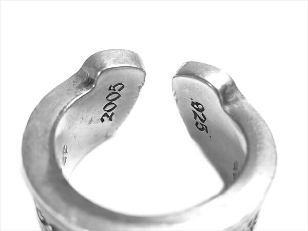 CHROME HEARTS クロムハーツ（原本無） SCROLL LABEL RING LG スクロール ラベル ラージ リング シルバー 7号程度【中古】