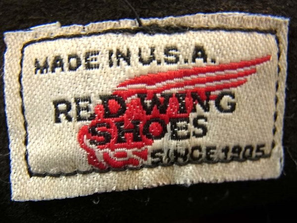 RED WING レッドウィング 8179 刺繍羽タグ アイリッシュセッター ブーツ ブラック系 実寸27cm程度【中古】