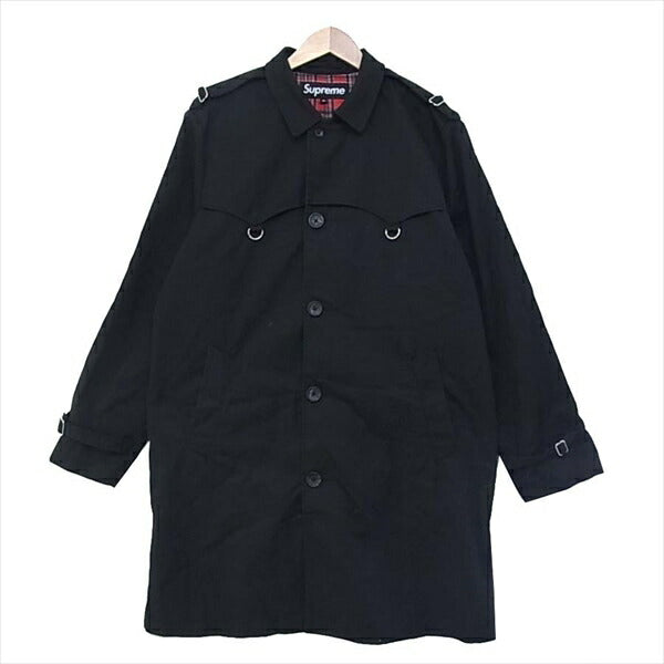Supreme シュプリーム 19SS D-Ring Trench Coat 裏地チェック Dリング トレンチ コート ブラック系 M【美品】【中古】