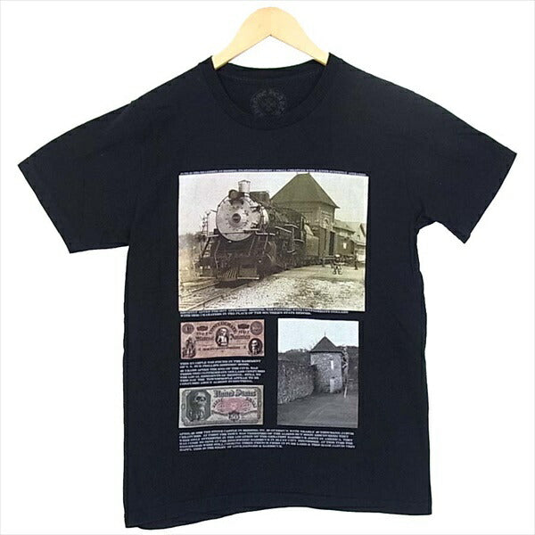 CHROME HEARTS クロムハーツ（原本無） FOTI フォティ フォト プリント ドル スカル 汽車 Tシャツ ブラック系 ブラック系 M【中古】