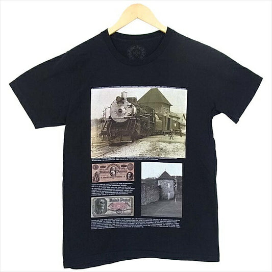 CHROME HEARTS クロムハーツ（原本無） FOTI フォティ フォト プリント ドル スカル 汽車 Tシャツ ブラック系 ブラック系 M【中古】