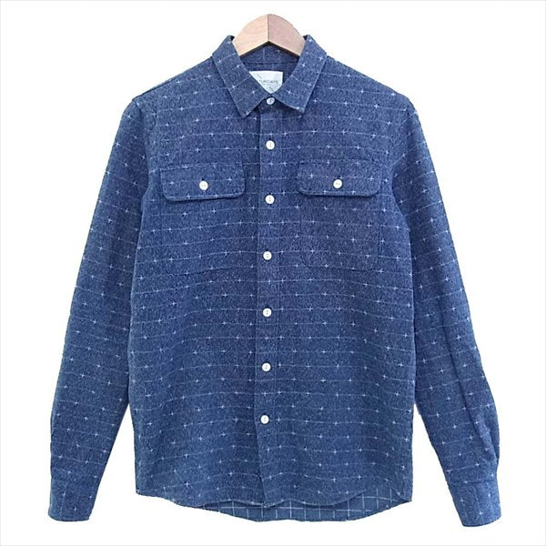 SATURDAYS SURF NYC サタデーズサーフニューヨーク 11-11-2538-490 ＋折り柄生地 インディゴ 長袖シャツ ブルー系 ブルー系 S【中古】