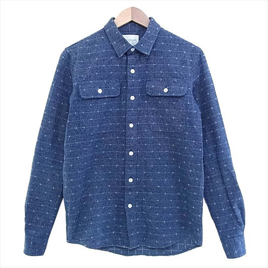 SATURDAYS SURF NYC サタデーズサーフニューヨーク 11-11-2538-490 ＋折り柄生地 インディゴ 長袖シャツ ブルー系 ブルー系 S【中古】