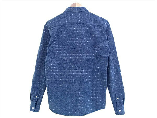 SATURDAYS SURF NYC サタデーズサーフニューヨーク 11-11-2538-490 ＋折り柄生地 インディゴ 長袖シャツ ブルー系 ブルー系 S【中古】