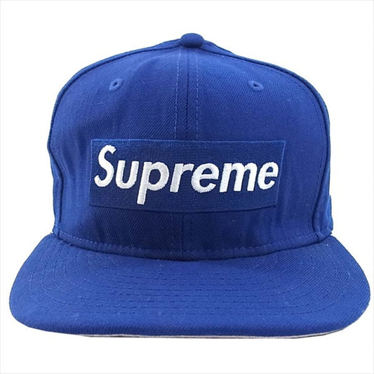 Supreme シュプリーム 16AW RIP Box Logo NEW ERA CAP ニューエラ 刺繍 6パネル ボックス ロゴ キャップ 帽子 ブルー系  ブルー系 58.7cm【中古】