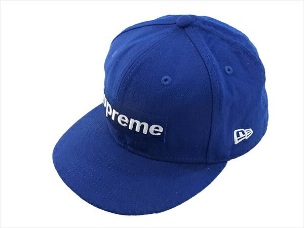 Supreme シュプリーム 16AW RIP Box Logo NEW ERA CAP ニューエラ 刺繍 6パネル ボックス ロゴ キャップ 帽子 ブルー系  ブルー系 58.7cm【中古】