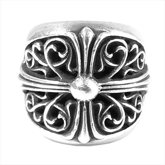 CHROME HEARTS クロムハーツ（原本無） CLASSIC OVAL RING クラシック オーバル クロス リング リング シルバー シルバー 19号程度【中古】