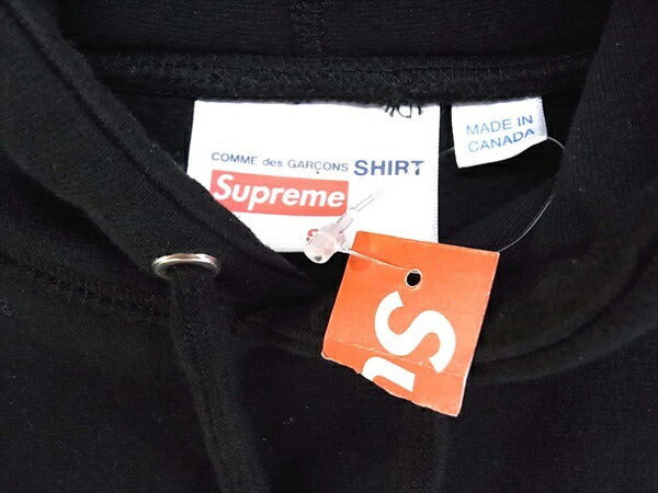 Supreme シュプリーム × ギャルソン COMME des GARCONS SHIRT 17SS Box Logo Hooded Sweatshirt ボックスロゴ パーカー ブラック系 S【中古】