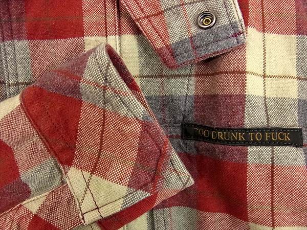 HYSTERIC GLAMOUR ヒステリックグラマー 0294AH01 TOO DRUNK TO FUCK シャツ ジャケット 長袖シャツ レッド系 レッド系 Ｓ【中古】