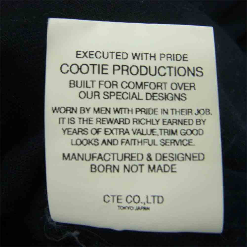 COOTIE クーティー 日本製 バック刺繍 ワッペン ワーク 長袖シャツ 黒系 黒系 S【中古】