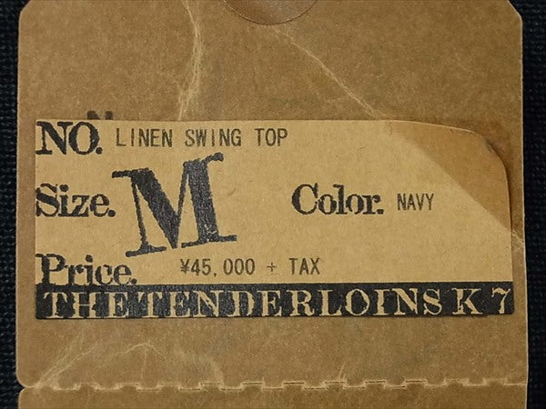 TENDERLOIN テンダーロイン LINEN SWING TOP リネン スウィング トップ ジャケット ネイビー系 M【新古品】【未使用】【中古】
