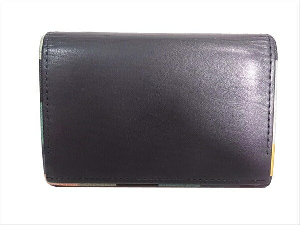 Paul Smith ポール・スミス 二つ折り レザー 小銭入れ コインケース ネイビー系【美品】【中古】