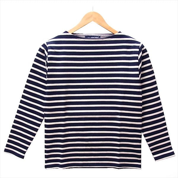 SAINT JAMES セントジェームス OUESSANT ウエッソン MARINE/ECRU レディース カットソー ネイビー系  ネイビー系 T0【新古品】【未使用】【中古】