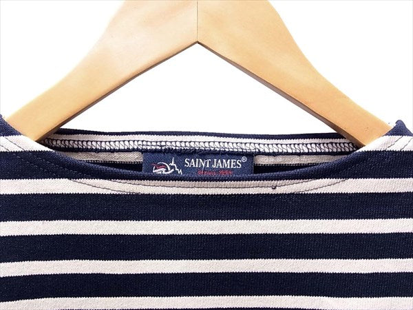 SAINT JAMES セントジェームス OUESSANT ウエッソン MARINE/ECRU レディース カットソー ネイビー系  ネイビー系 T0【新古品】【未使用】【中古】