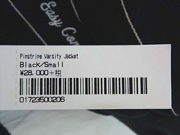 Supreme シュプリーム 19SS Pinstripe Varsity Jacket ピンストライプ 最高刺繍 バーシティ ジャケット ブラック系 S【新古品】【未使用】【中古】