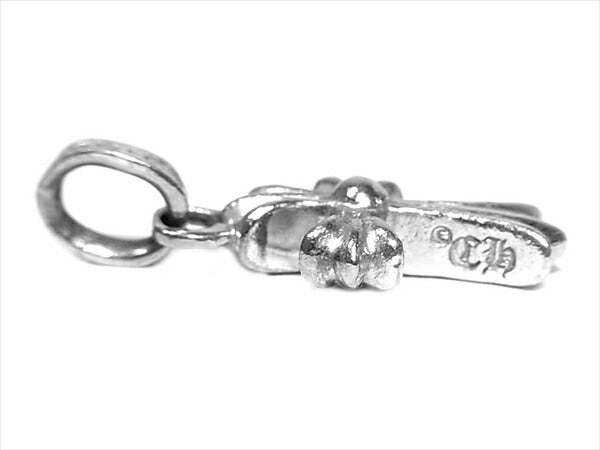 CHROME HEARTS クロムハーツ（原本無） K18WG ベビーファット クロス チャーム パヴェ ピンクサファイヤ ペンダントトップ ホワイトゴールド ホワイトゴールド【中古】