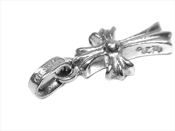 CHROME HEARTS クロムハーツ（原本無） K18WG ベビーファット クロス チャーム パヴェ ピンクサファイヤ ペンダントトップ ホワイトゴールド ホワイトゴールド【中古】