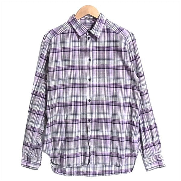 A.P.C. アーペーセー コットン チェック 長袖シャツ パープル系 パープル系 2【中古】