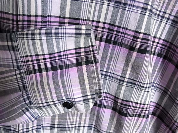 A.P.C. アーペーセー コットン チェック 長袖シャツ パープル系 パープル系 2【中古】