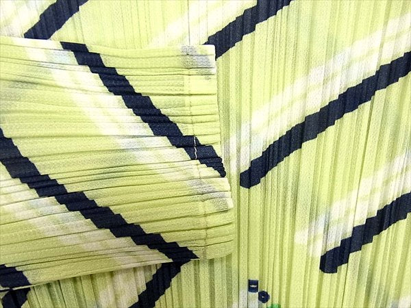 PLEATS PLEASE プリーツプリーズ PLASTIC PP91-JK671 プリーツブラウス レディース カットソー  ライトグリーン系 3【新古品】【未使用】【中古】