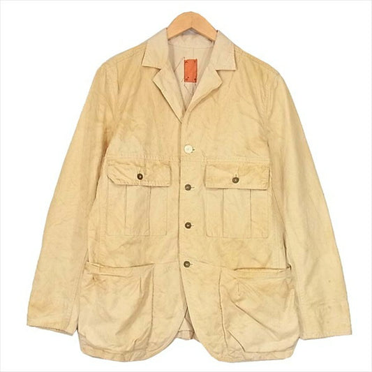 KATO カトー 加工 コットン カバーオール 日本製 ボタン テーラードジャケット ベージュ系 ベージュ系 Ｍ【中古】