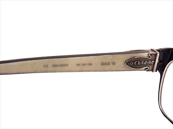 CHROME HEARTS クロムハーツ（原本無） GAG'N ウッドテンプル アイウェア メガネ 眼鏡 オフホワイト系 54□16-148【中古】