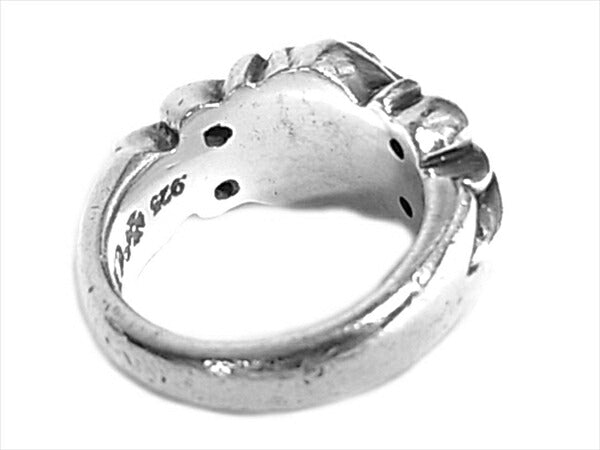 CHROME HEARTS クロムハーツ（原本無） フローラルクロスハート リング シルバー 14号【中古】