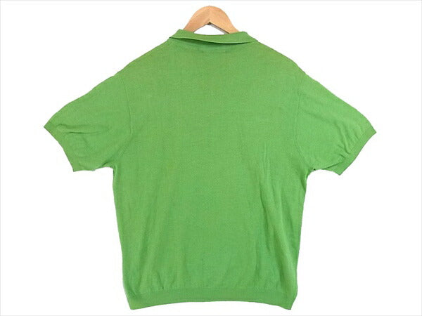 Supreme シュプリーム 17SS Knit Polo S ロゴ 刺繍 半袖ポロシャツ ポロ ポロシャツ ライトグリーン系 ライトグリーン系 S【中古】