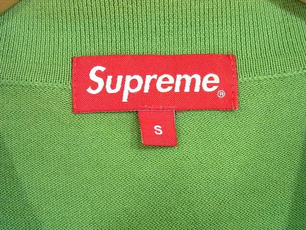 Supreme シュプリーム 17SS Knit Polo S ロゴ 刺繍 半袖ポロシャツ ポロ ポロシャツ ライトグリーン系 ライトグリーン系 S【中古】