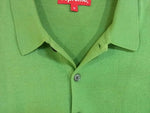 Supreme シュプリーム 17SS Knit Polo S ロゴ 刺繍 半袖ポロシャツ ポロ ポロシャツ ライトグリーン系 ライトグリーン系 S【中古】