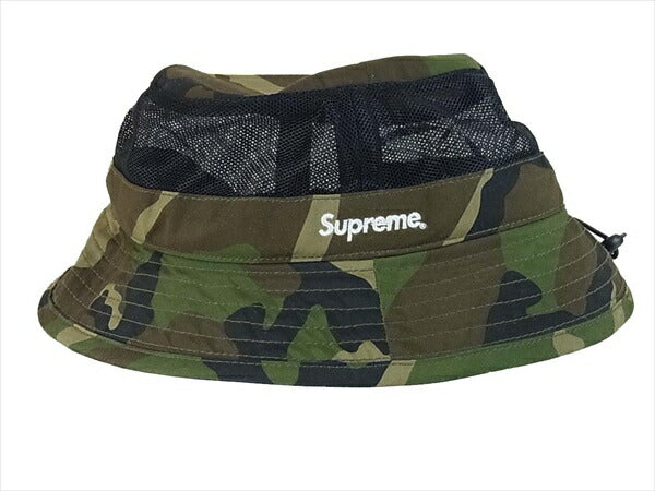 Supreme シュプリーム 15SS Supreme Mesh Crusher Hat メッシュ バケット ハット 帽子 カーキ(オリーブグリーン)系 カーキ(オリーブグリーン)系 M/L【中古】