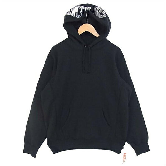 Supreme シュプリーム 19SS Sequin Arc Hooded Sweatshirt フーディ スパンコール ロゴ パーカー ブラック系 L【新古品】【未使用】【中古】