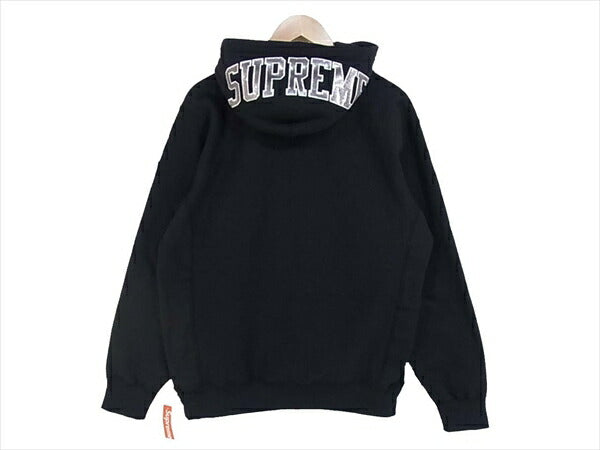 Supreme シュプリーム 19SS Sequin Arc Hooded Sweatshirt フーディ スパンコール ロゴ パーカー ブラック系 L【新古品】【未使用】【中古】