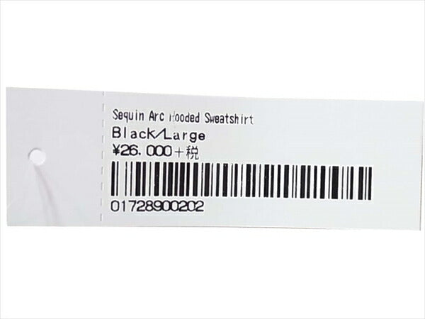 Supreme シュプリーム 19SS Sequin Arc Hooded Sweatshirt フーディ スパンコール ロゴ パーカー ブラック系 L【新古品】【未使用】【中古】