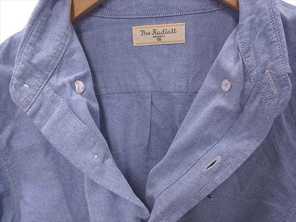RADIALL ラディアル  コットン ボタンダウン 長袖シャツ 青系 青系 M【中古】