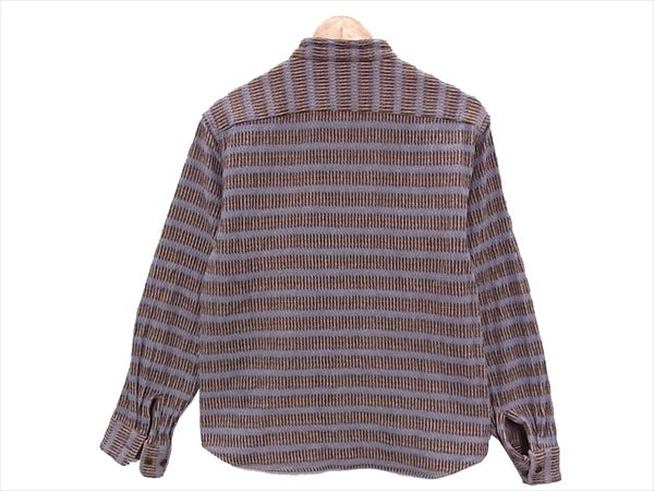 CALEE キャリー ノーカラー フランネル 長袖シャツ ブラウン系 ブラウン系 L【中古】