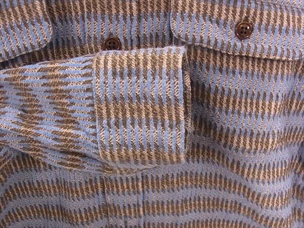 CALEE キャリー ノーカラー フランネル 長袖シャツ ブラウン系 ブラウン系 L【中古】