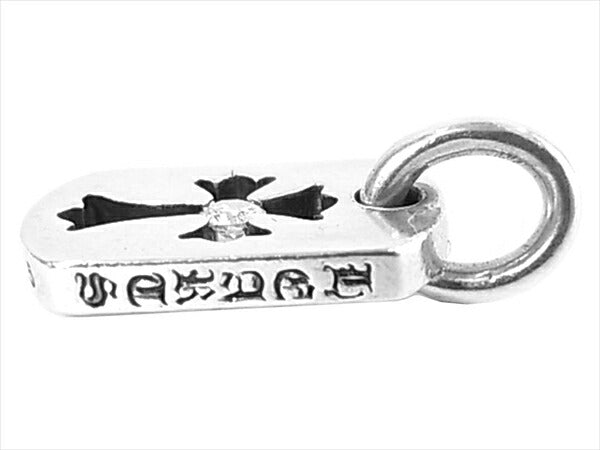 CHROME HEARTS クロムハーツ（原本有） 国内正規店原本付属 1ダイヤ タイニー カットアウト クロス スモール ドッグタグ ペンダントトップ シルバー【中古】