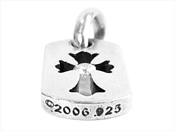 CHROME HEARTS クロムハーツ（原本有） 国内正規店原本付属 1ダイヤ タイニー カットアウト クロス スモール ドッグタグ ペンダントトップ シルバー【中古】