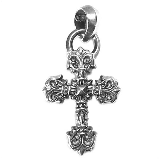 CHROME HEARTS クロムハーツ（原本有） 国内正規店原本付属 フィリグリークロス w/ ベイル XS シルバー ペンダントトップ シルバー 全長6.3ｃｍ程度【中古】