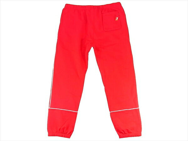 Supreme シュプリーム 18SS Piping Sweatpant パイピング ゴム スウェット ロゴ コットン パンツ レッド系 レッド系 L【極上美品】【中古】