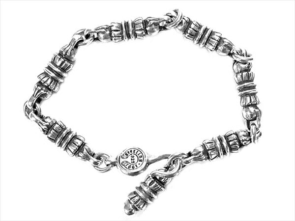 CHROME HEARTS クロムハーツ（原本無） BARREL LNK BRACELET バレルリンク ブレスレット シルバー 全長26.2cm程度【中古】