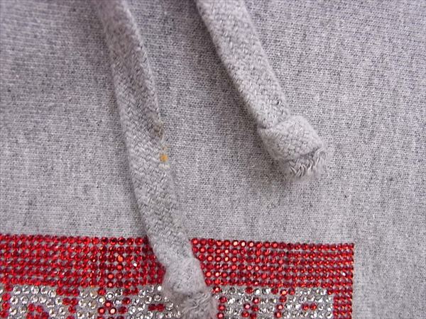 Supreme シュプリーム 19SS Swarovski Box Logo Hooded Sweatshirt パーカー グレー系 L【中古】