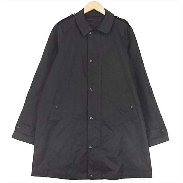 ゼンパッハ BEAMS LIGHTS取扱 ミリタリー ロング 無地 コットン ステンカラーコート ブラック系 S 【即決】 ブラック系 S【中古】