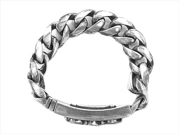CHROME HEARTS クロムハーツ（原本無） フローラルID クラシックチェーンリンク ブレスレット シルバー【中古】