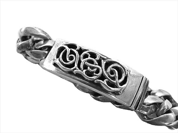 CHROME HEARTS クロムハーツ（原本無） フローラルID クラシックチェーンリンク ブレスレット シルバー【中古】