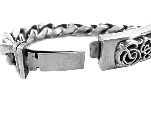 CHROME HEARTS クロムハーツ（原本無） フローラルID クラシックチェーンリンク ブレスレット シルバー【中古】