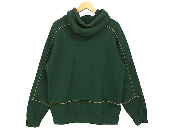 Supreme シュプリーム 18ss piping sweat shirt パイピングスウェット Lサイズ パーカー グリーン系 グリーン系 L【中古】