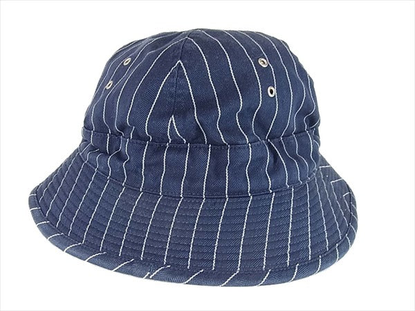 TENDERLOIN テンダーロイン T-BUCKET HAT ストライプ バケット ハット 帽子 ネイビー系 ネイビー系 L【中古】